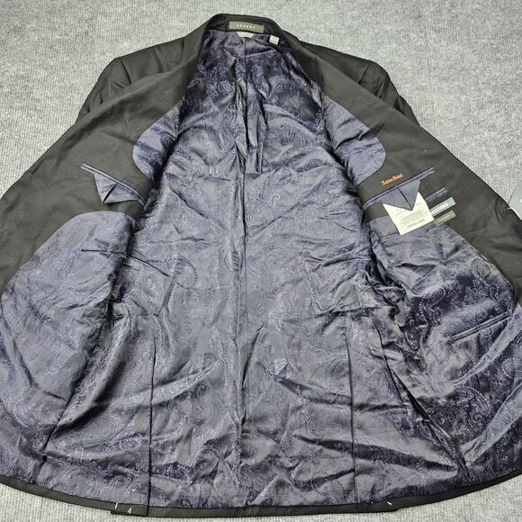 Indochino Blazer Mens 41 Black Wool Cashmere Yaletown Luxury Suit Jacket Career - Picture 2 of 13